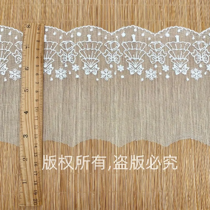 Milk Fiber Lace Trim Flower Embroidery Net Lace Sewing Dress DIY Craft Bridal Gown Home Decor Supplies Handmade Sewing Supplies