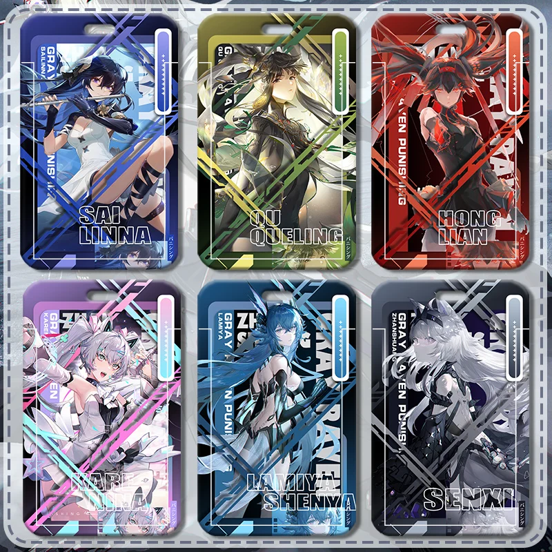 PUNISHING: GRAY RAVEN Lee Liv Lucia Nanami Kaumi Watanabe Error Anime Card Cover School Card Holder Student Meal Card Pendant