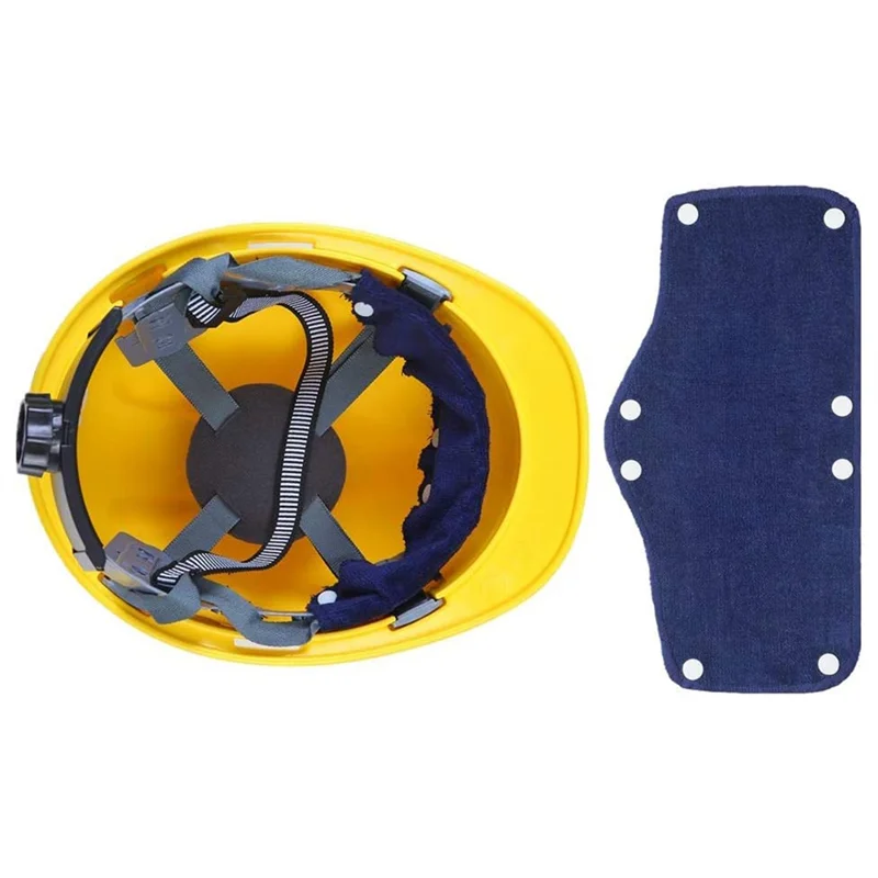 AA20-10PCS Fascia antisudore per elmetto protettivo, fodera per elmetto protettivo in cotone, fasce antisudore per elmetto protettivo riutilizzabili (blu)