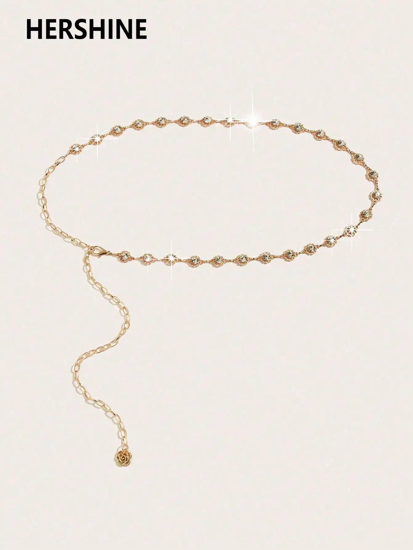 HERSHINE قطعة واحدة من قلادة الخصر المجوفة المزخرفة بالزهور للسيدات، بسيطة ومتعددة الاستخدامات، هدية العيد للهالوين
