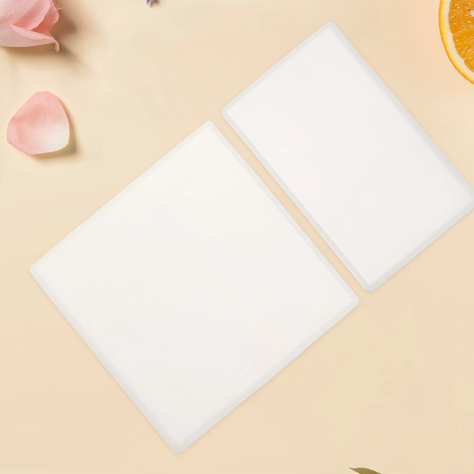 

2pcs Silicone Tray For Epoxy Resin Diy Jewelry Agate Trays Rectangle Square Large Oval Resin Molds Reusable Sturdy Easy