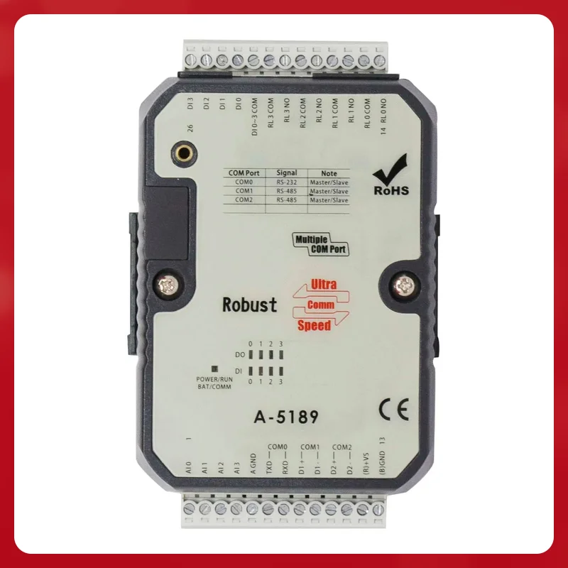 Topmode Mini PLC-controller met 4DI 4DO(relais) 4AI(0-10V) RS-485-poort comm Modbus RTU-protocol (A-5189)*