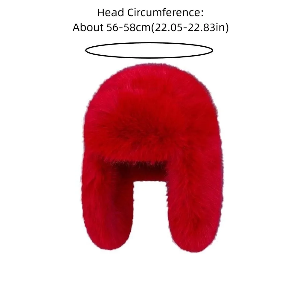 أفخم بلون الرجال النساء الطيار قبعة مكافحة البرد دفئا فو الفراء الطيار قبعة لينة قابل للتعديل سدادات حماية الأذن قبعة الدراجات