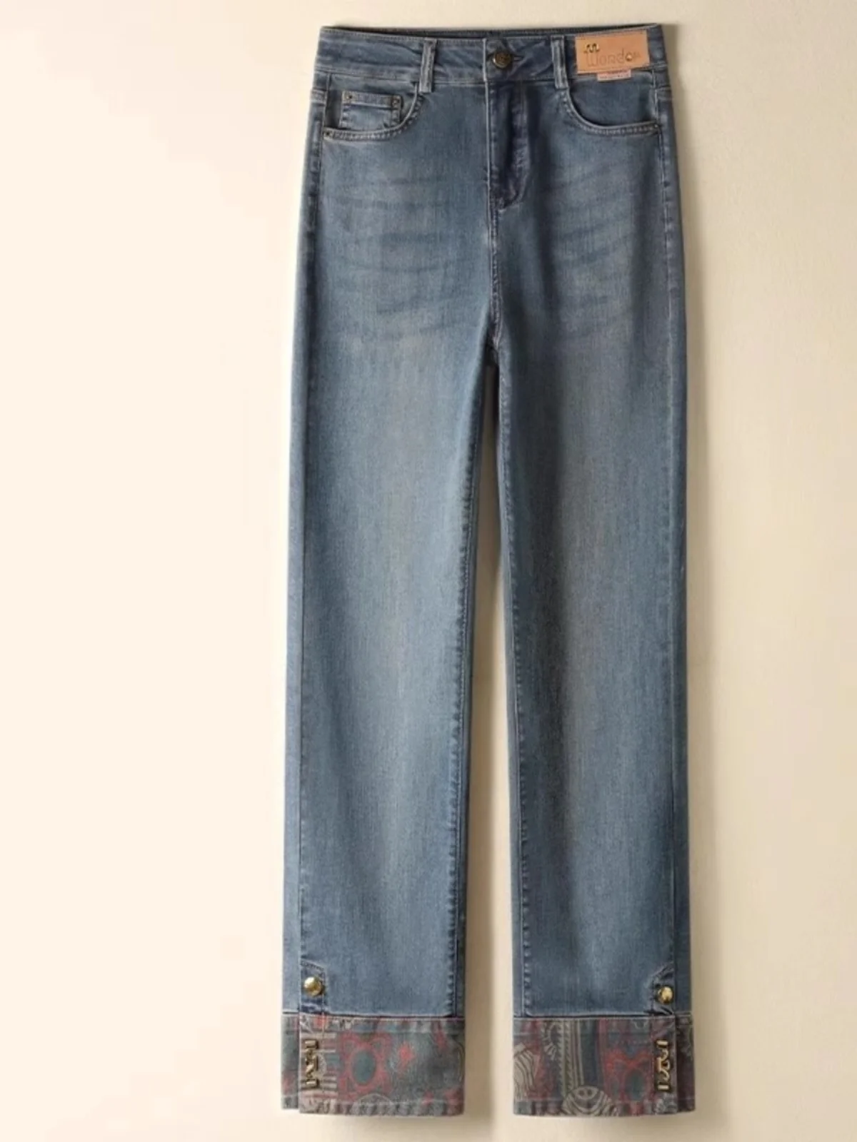 

High Waist Straight Leg Jeans Women's Spring 2024 Slimming ort plus Size Versatile Deep Blue Denim Nine Points Pants