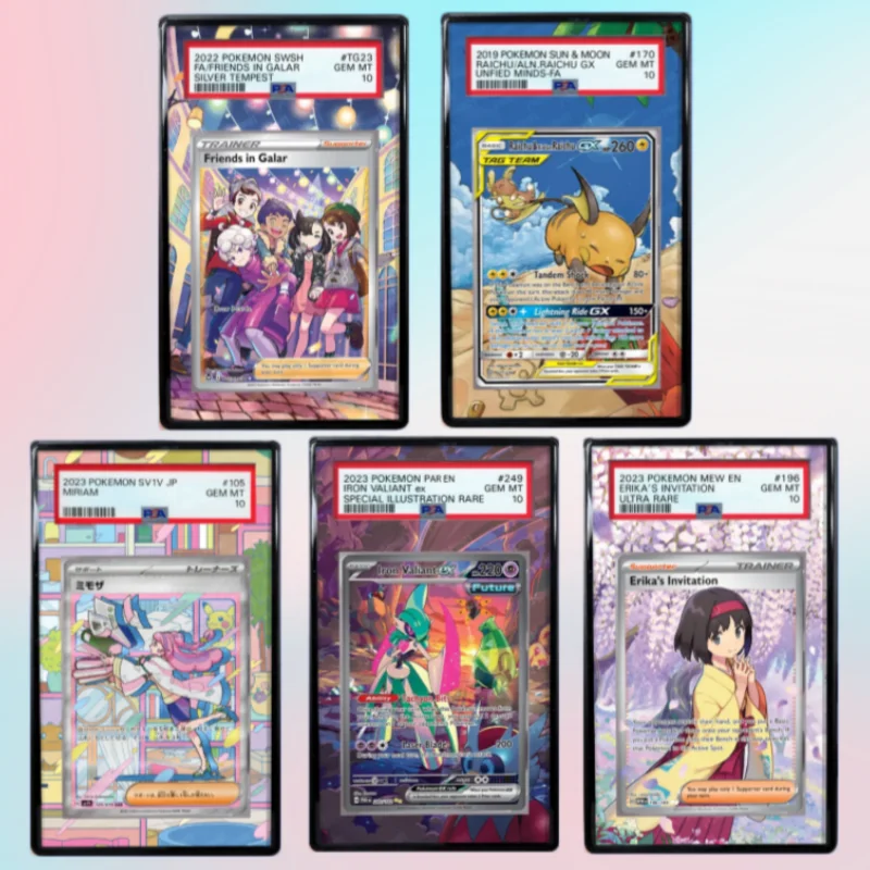 

Anime Card Extended Art Acrylic PSA Display Case for Friends in Galar Miriam Cartoon Collection Card Storage Box Display Rack