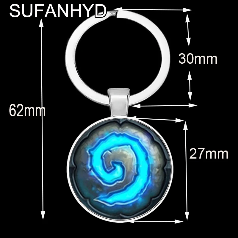 Fashion Wow Pendant Keychains for Men World of Warcraft Keyrings Gift for Game Player