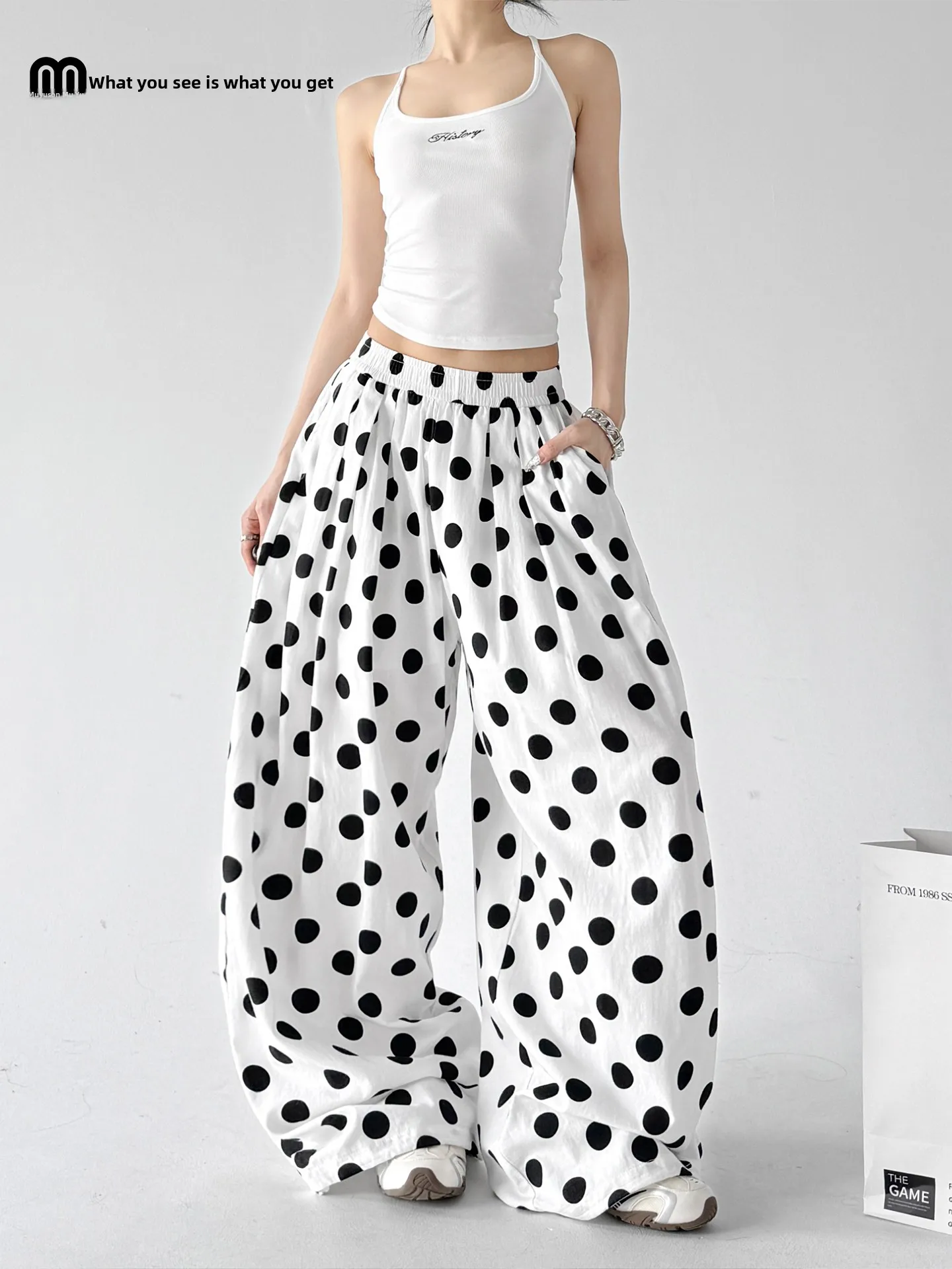 

Новые белые летние свободные брюки с широкими штанинами для женщин, из хлопка и льна, повседневные, с высокой талией, удобные, в расслабленном стиле