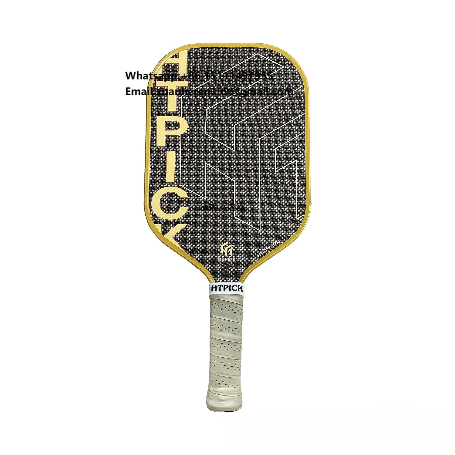 

Pickleball Racket for Heat Pressed Titanium Wire Cloth Texture Carbon Fiber T700 Lightweight Design Adult Entertainment