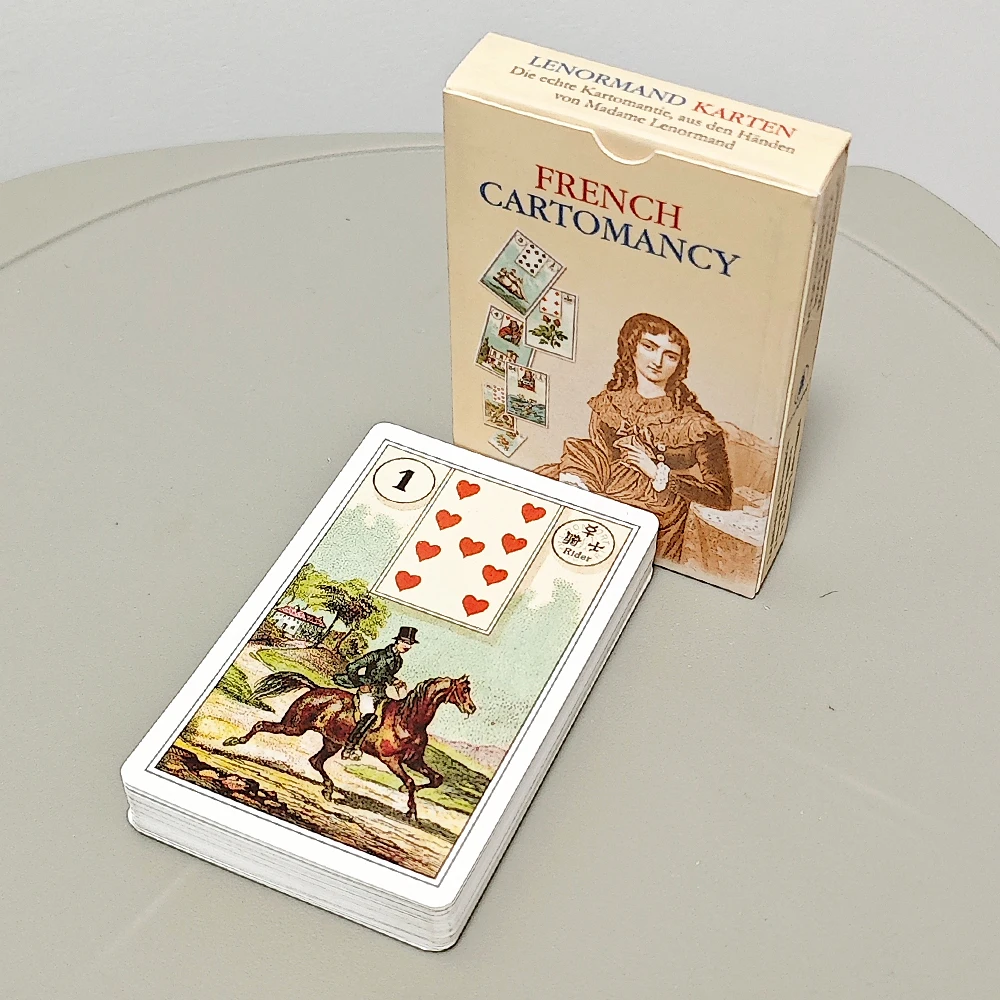 

French Cartomancy Lenormand Deck 36 Pcs Lenormand Cards 9*6cm In Chinese and English Language Bilingual Edition Classic Deck