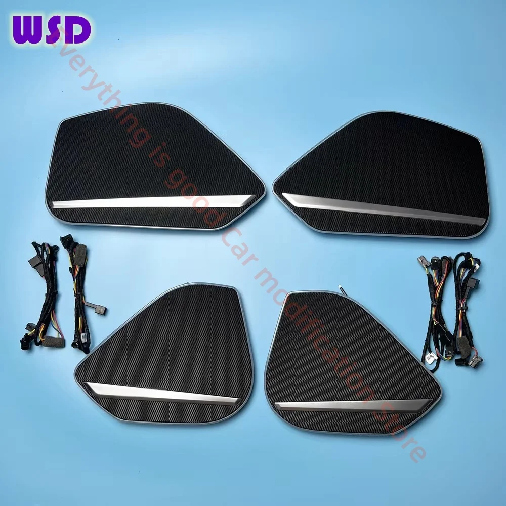 

30-цветный светодиодный окружающий свет для Audi A4 B9, крышка динамика с подсветкой, накладка на дверь, оригинальная установка