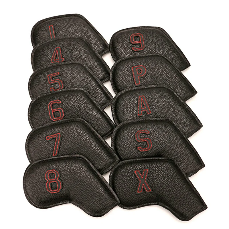 

Golf Iron Head Cover Iron Wedge Cover/Golf Club Covers PU Leather Waterproof No.4/5/6/7/8/9/P/S/A/L