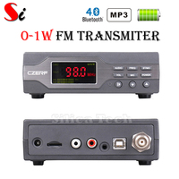 CZE-01B FM transmitter 0.1W/ 1W stereo pll radio broadcast Rubber Ant PS +TF slot +Bluetooth High Equipment Kit