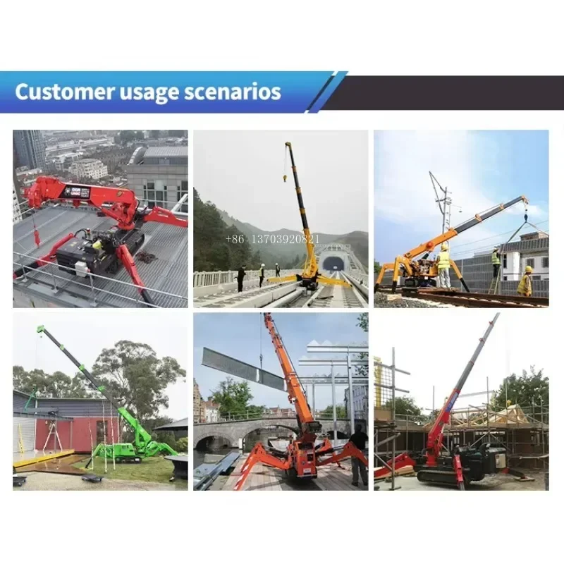 Best Selling Construction Crawler Spider Crane 360 Degree 3 Ton Telescopic Spider Crane Hydraulic Spider Crane for Sales