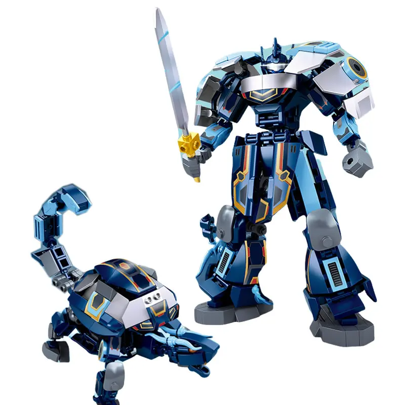 New 2IN1 Classic Mechanical Armor Series Super Robot Battle Mechs Building Blocks Bricks Movie Figures Model Toys Kid Boys Gift