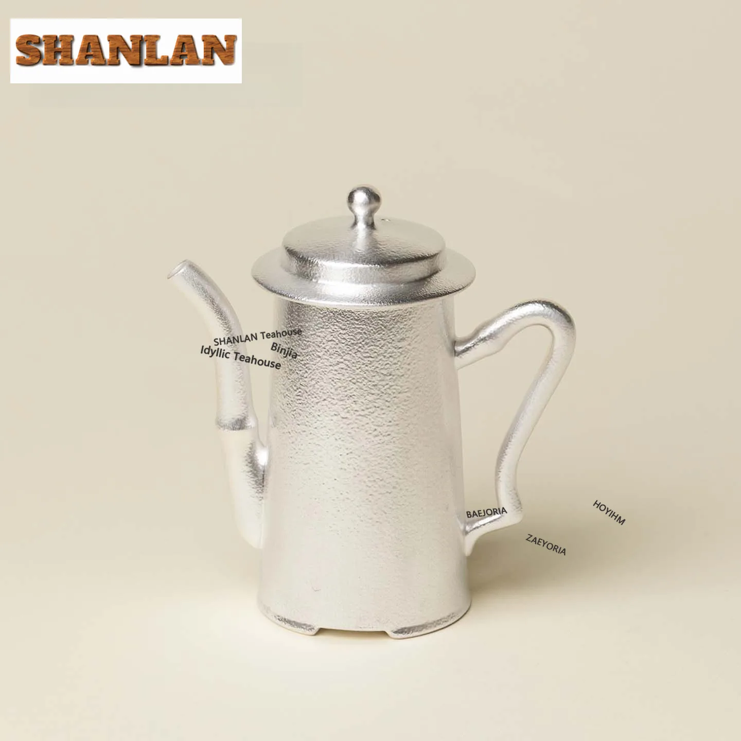 HOYIHM 140ml Gilded Silver Bamboo-joint Teapot Boutique Tea Infuser Pot Tea Soaking Kettle With Ball Hole Tea Ceremony Gifts