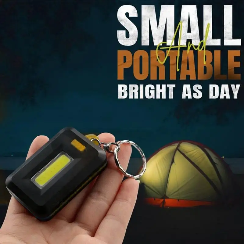 Mini LED Flashlight Keychain Multifunctional Portable COB Camping Lamps Work Lights Outdoor Fishing Hiking Lanterna