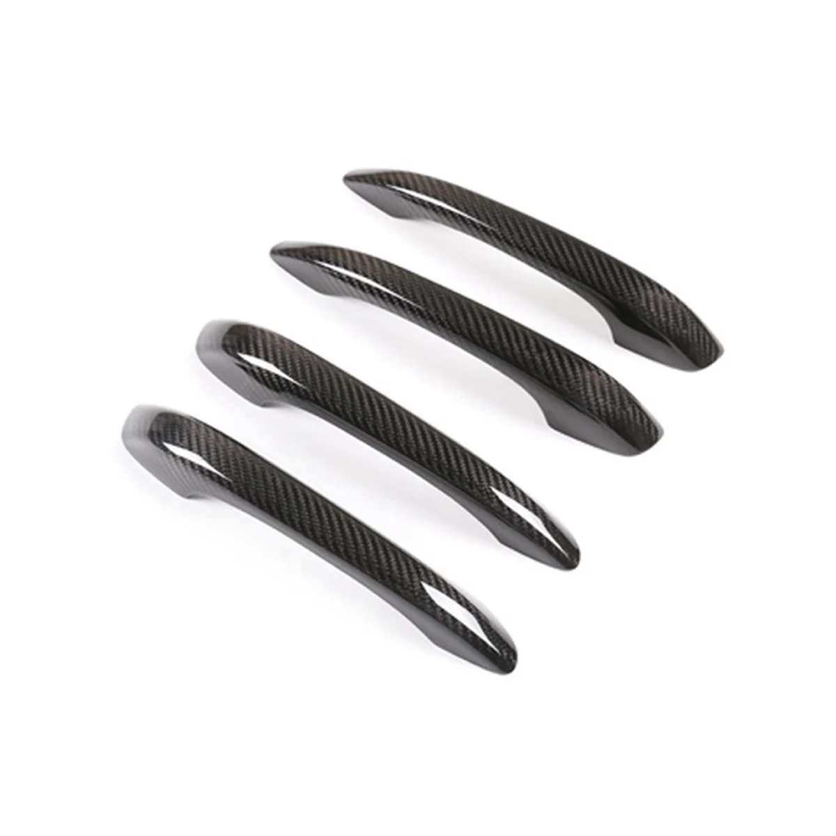 For 2014-2023 Dry Carbon Fiber Car Exterior Door Handle Cover Trim Sticker Accessories (Without Holes)