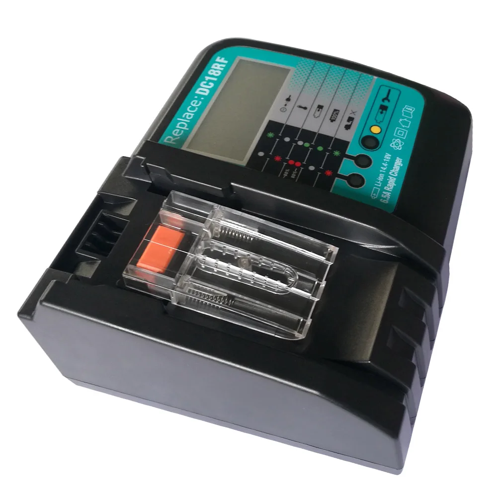 Высококачественное зарядное устройство DC18RF 14,4 В-18 В 6,5 А/3 А, подходит для литиевой батареи электроинструментов Makita BL1830 BL1850, вилка европейского стандарта