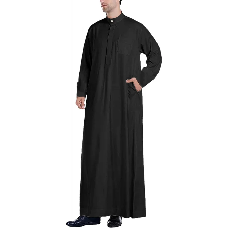 

Big and Tall Kaftan with Pocket Mens Arab Thobe Men Kaftan Thobe