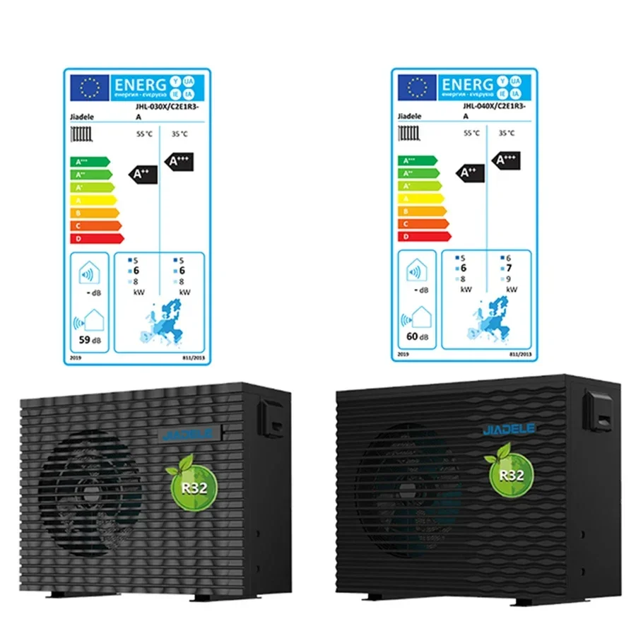 JIADELE  A+++ Heating Cooling DHW 8KW 12KW All in One Heatpump R32 DC Inverter House Heating Heat Pump System Tepelne Cerpadlo