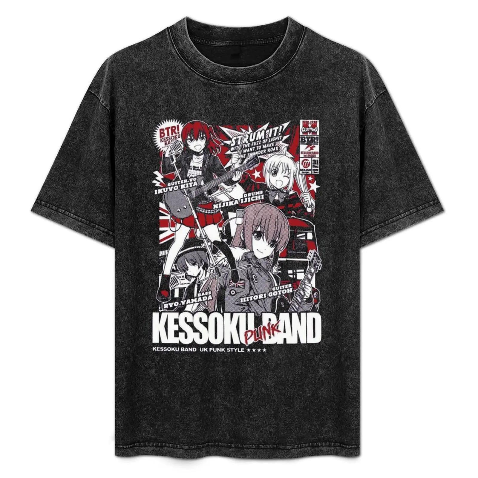 

BOCCHI THE ROCK! - Kessoku Band T-Shirt All Match Print Short Sleeve Top