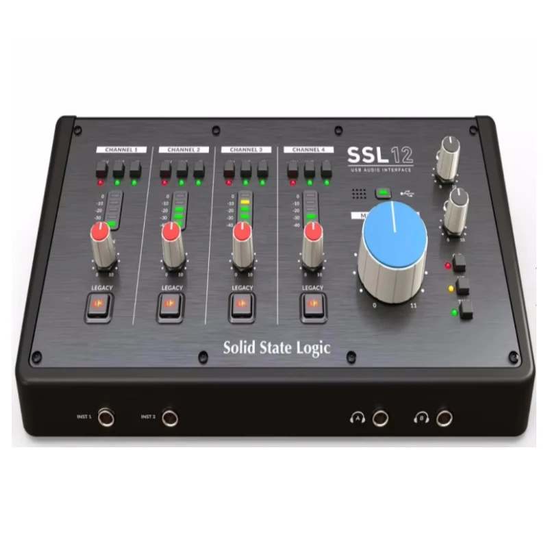 Solid State Logic SSL 12 USB Audio Interface 4 x SSL-designed mic preamps with unrivalled EIN performance and huge gain range