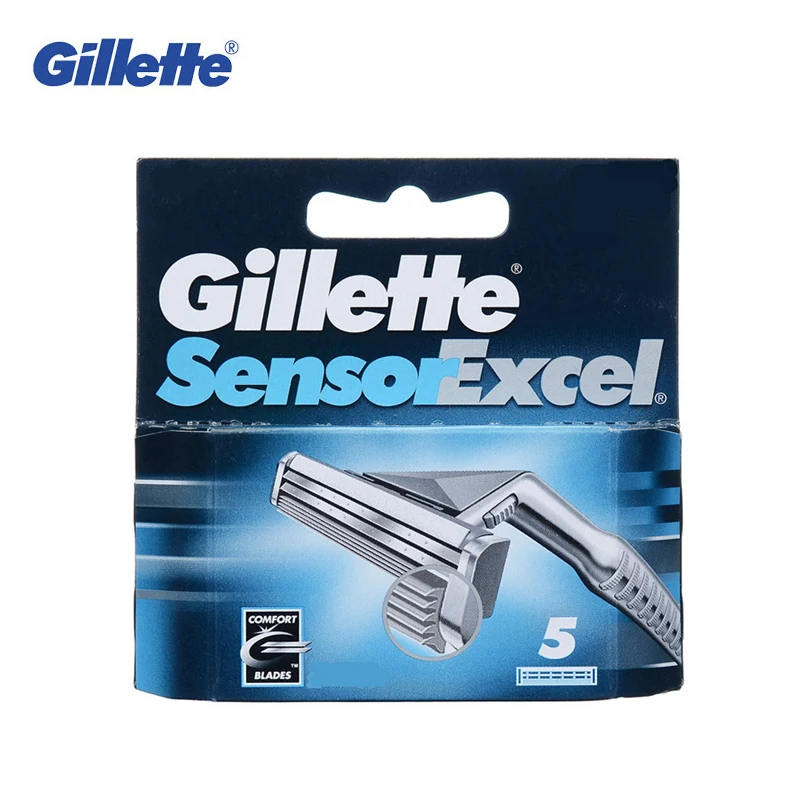 Gillette Sensor Excel Men's Razor Blade Replace Heads Beard Shaving Double Layer Shaver Blades for Men Vector 3 Razor