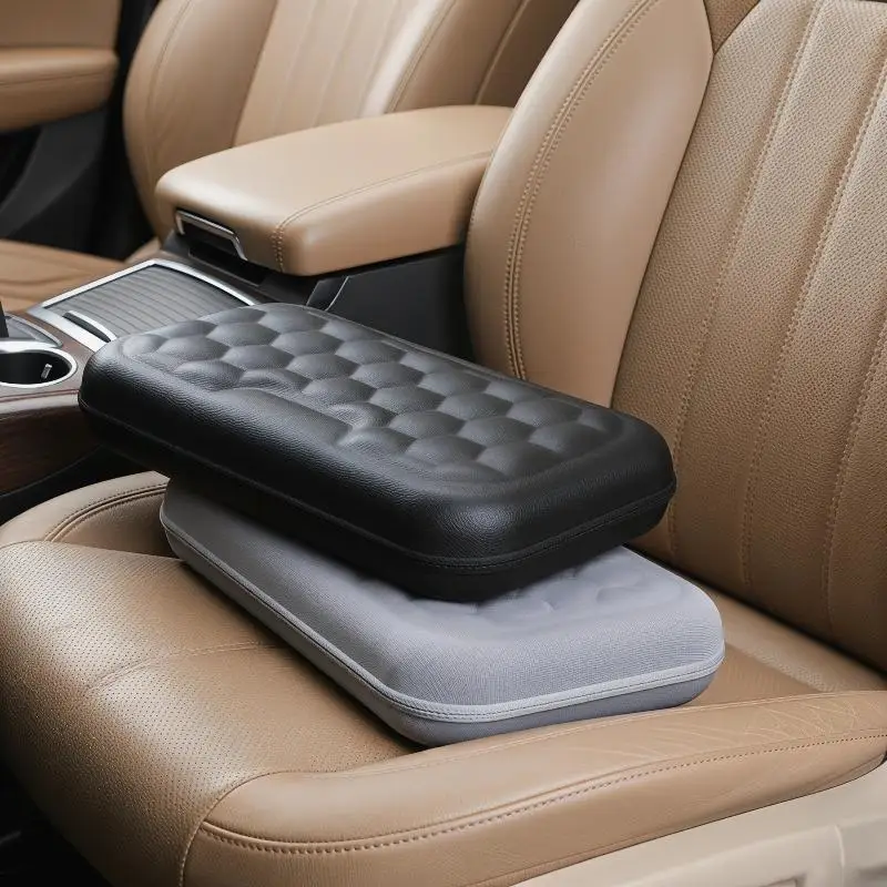 Car Memory Foam Armrest Elbow Pad Mouse Keyboard Wrist Rest PU/Cloth Anti-Slip Breathable Sweat-Absorbent Car Wrist Pad