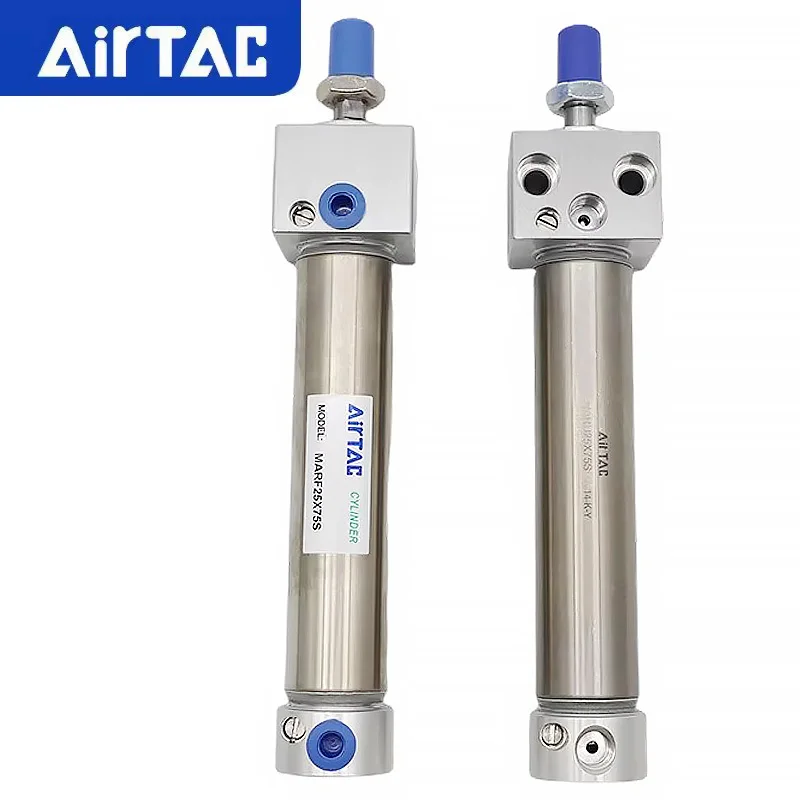 AirTAC MAR Mini Square Front Cover Pneumatic Cylinder MARF Front Mounting MARU Up Mounting 20/25/32/40/50/63-20/30/50/100/300-S