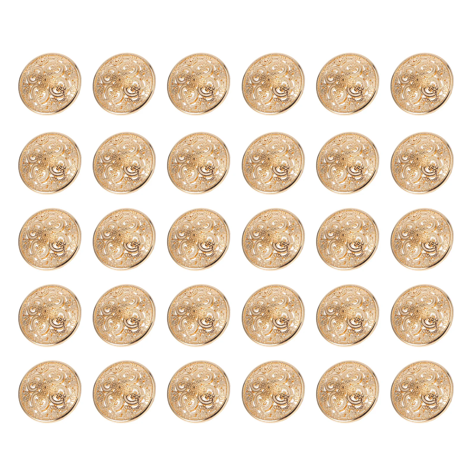 

30 Pcs Metal Buttons Sew for Sewing Jacket Silver Clothes Fashion Domed High Quality