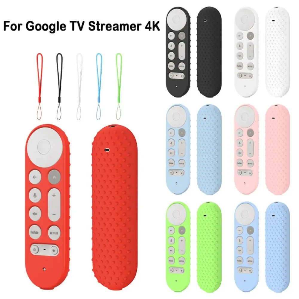 Silicone Remote Controller Cover Anti-scratch Shockproof Remote Protective Case Anti-slip for Google TV Streamer 4K 2024