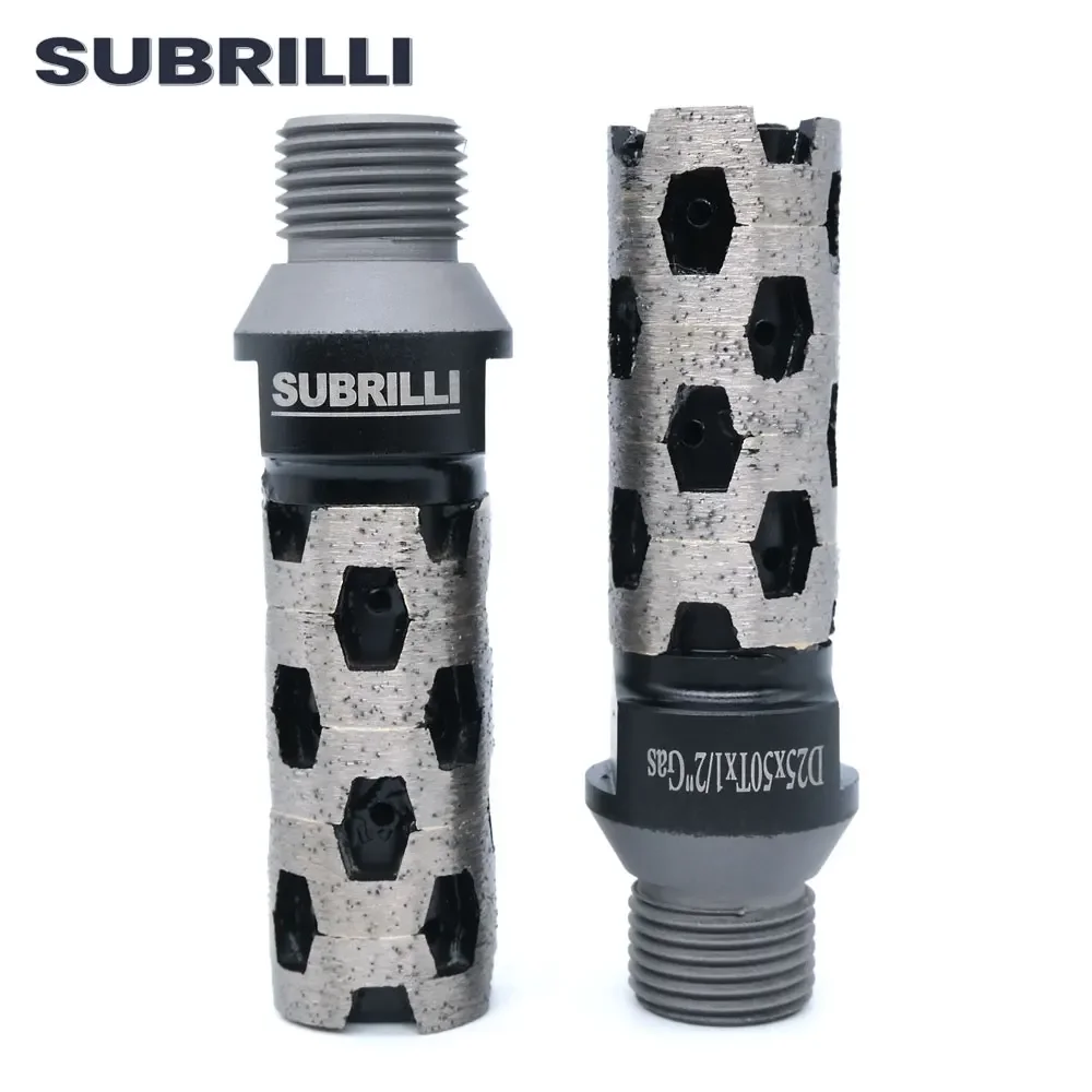 Imagem -06 - Subrilli Gás Diamante Dedo Bit para Pedra Granito Mármore Núcleo Bit para Perfuração Moagem Metal Bond Peça