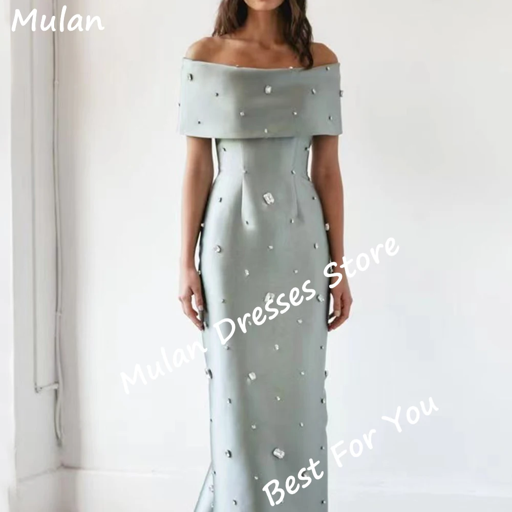 Vestidos de Noche largos con cuentas personalizadas para mujer, satén hasta el suelo, sirena, eventos especiales, vestido de fiesta de graduación, Gala de boda Maxi 2024