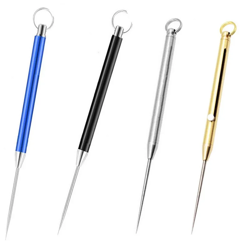 Titanium Alloy Toothpick Portable Toothpick Artifact Spring Telescopic Toothpick Key Pendant Outdoor EDC Camping Tool