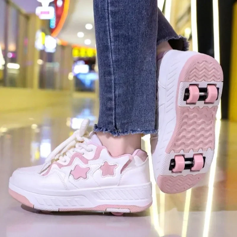 

Детские туфли для роликовых коньков — перезаряжаемые колеса, модный цвет, блестящая повседневная обувь для дня рождения для мальчиков и девочек «два в одном»