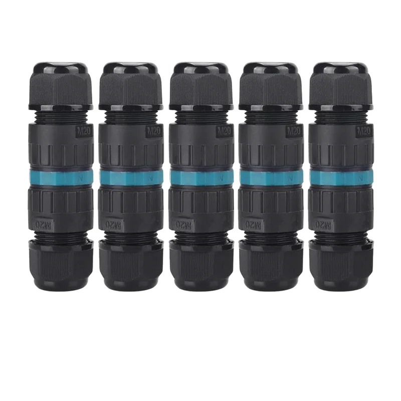 

Электрическая распределительная коробка IP68 наружная водонепроницаемость, проводной разъем, для ремонта и удлинения кабеля, M20 2-сторонний 3-контактный кабель