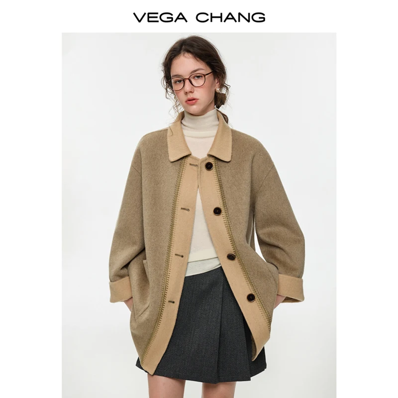 

Vega Chang New Winter Women's Outwear Woolen Commuter Woolen Short Outwear [100% Wool]