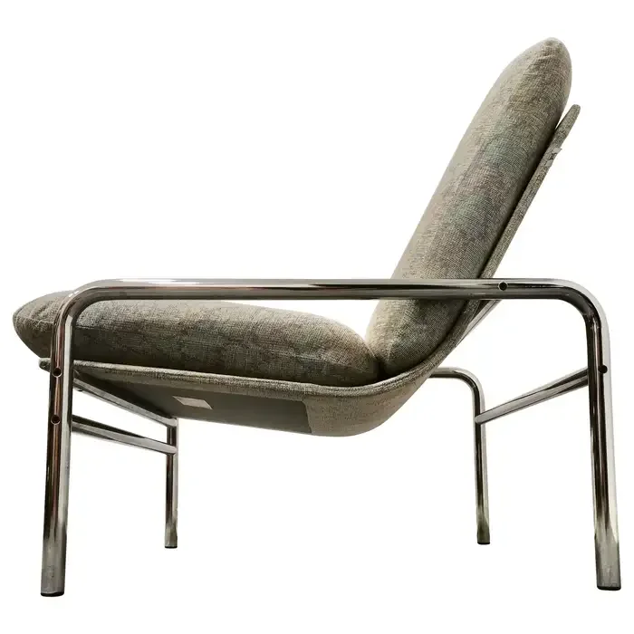 #Italian Casual Metal Frame Lazy Chair Fabric Color Optional for Simple and Modern for Home Furniture Living Room Apartment Use