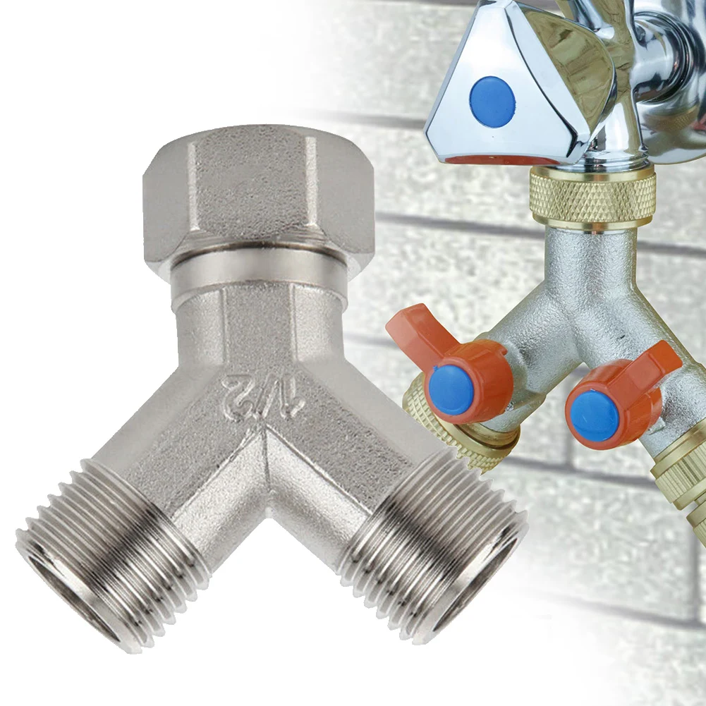 

1 шт., медный кран для посудомоечной машины, Y-образный разветвитель, двойной разветвитель 1/2 дюйма, разъем DN15 для трубы BSP