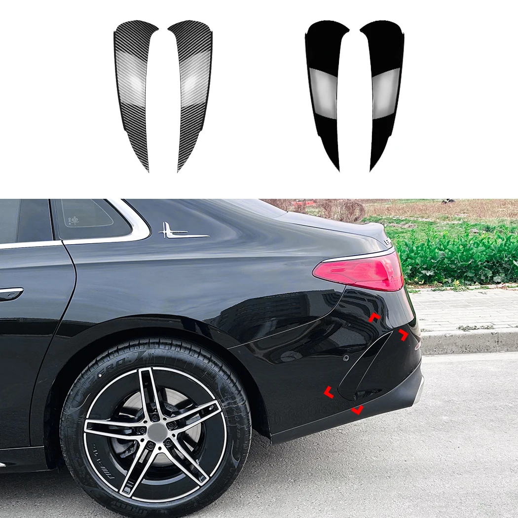 For Mercedes Benz E-Class W214 E260 E300 AMG 2024+ 2pcs Side Rear Wind Blade Stickers Styling Protector Decoration Accessories