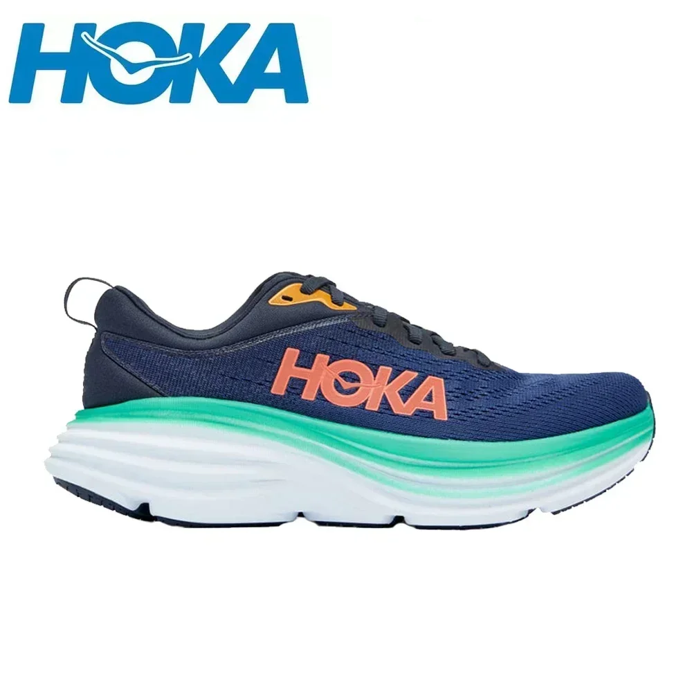 Original Hoka One Bondi 8 Road Running Shoes Lightweight Cushioning Long Distance Men Women Lifestyle Outdoor Sneakers