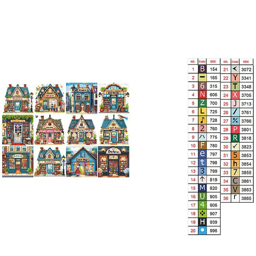 HUACAN 12pcs Landscape Mini Diamond Painting Mountain Tree 5D Round Diamond Mosaic Handmade Holiday Gift Wall Home Decor view 6