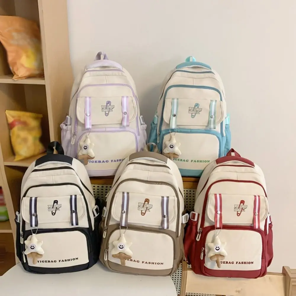 

Convenient Cute School Bag Colorful Adjustable Straps Girls' Backpack Waterproof Casual Shoulder Bag Hiking