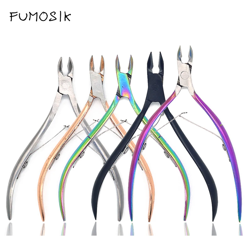 Nail Cuticle Nipper Scissors Stainless Steel Manicure Colorful Clipper Dead Skin Remover Pedicure Eagle Beak Pliers