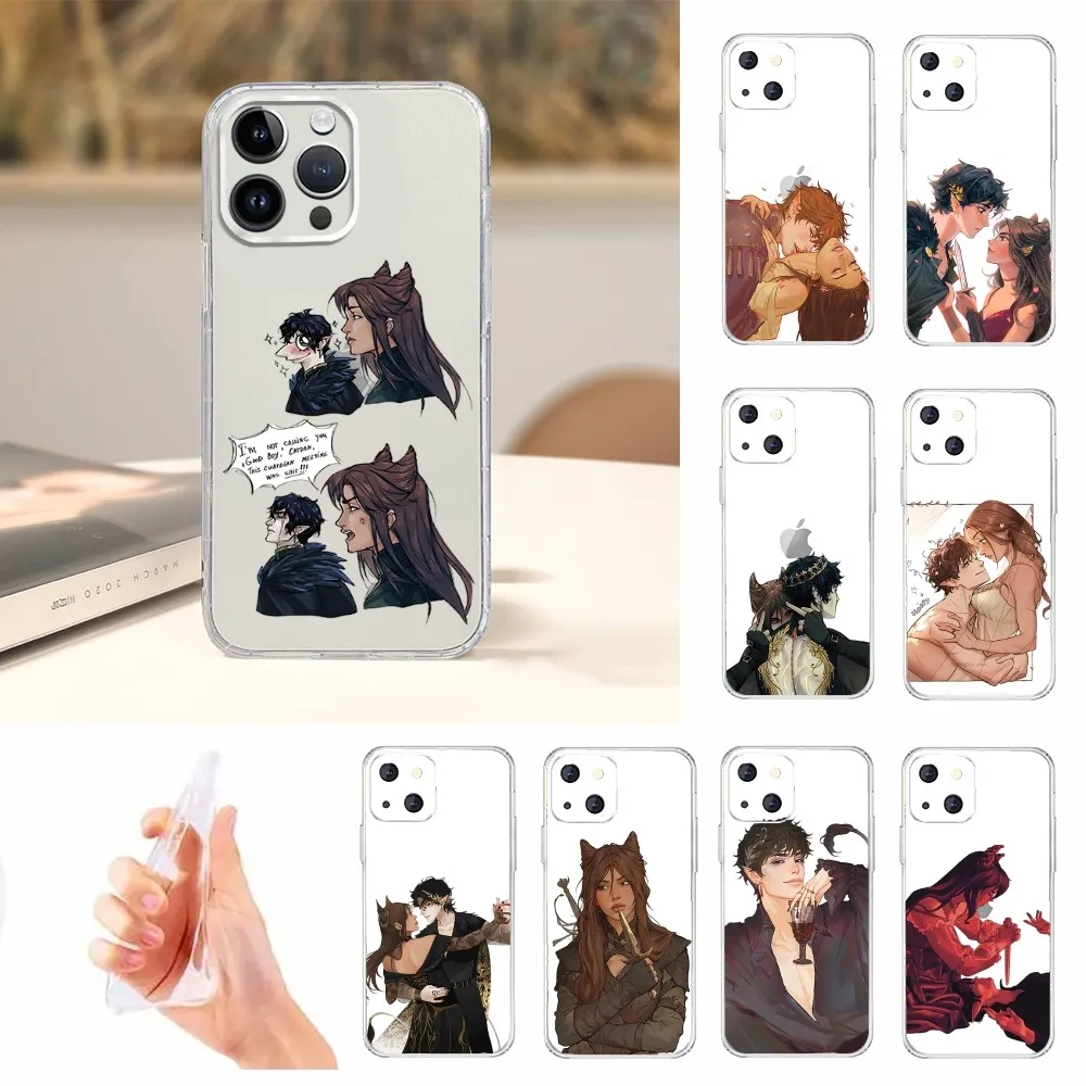 The Cruel Prince Jude And Cardan Phone Case For Iphone 16 15 11 13 14 Pro Max 7 8 Plus X Xr Xs Max 12mini Transparent Cover