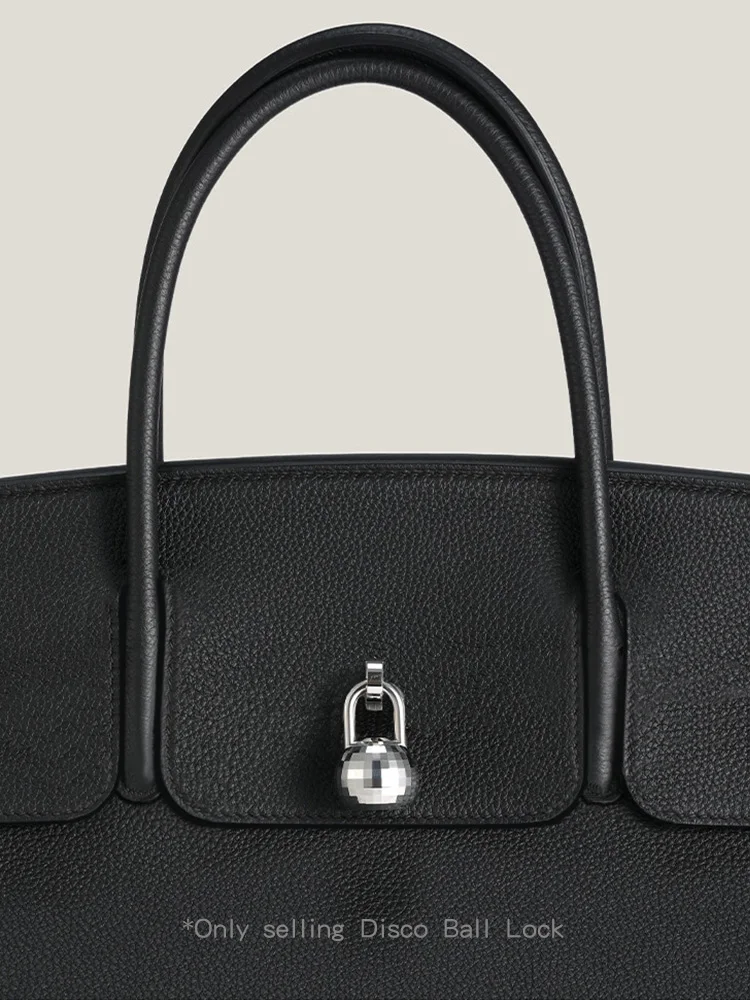 Disco Ball Bag Lock 316L Stainless Steel Mirror Padlock for Birkin Kelly Bag，Handbag Hardware Charm ，Bag Accessory