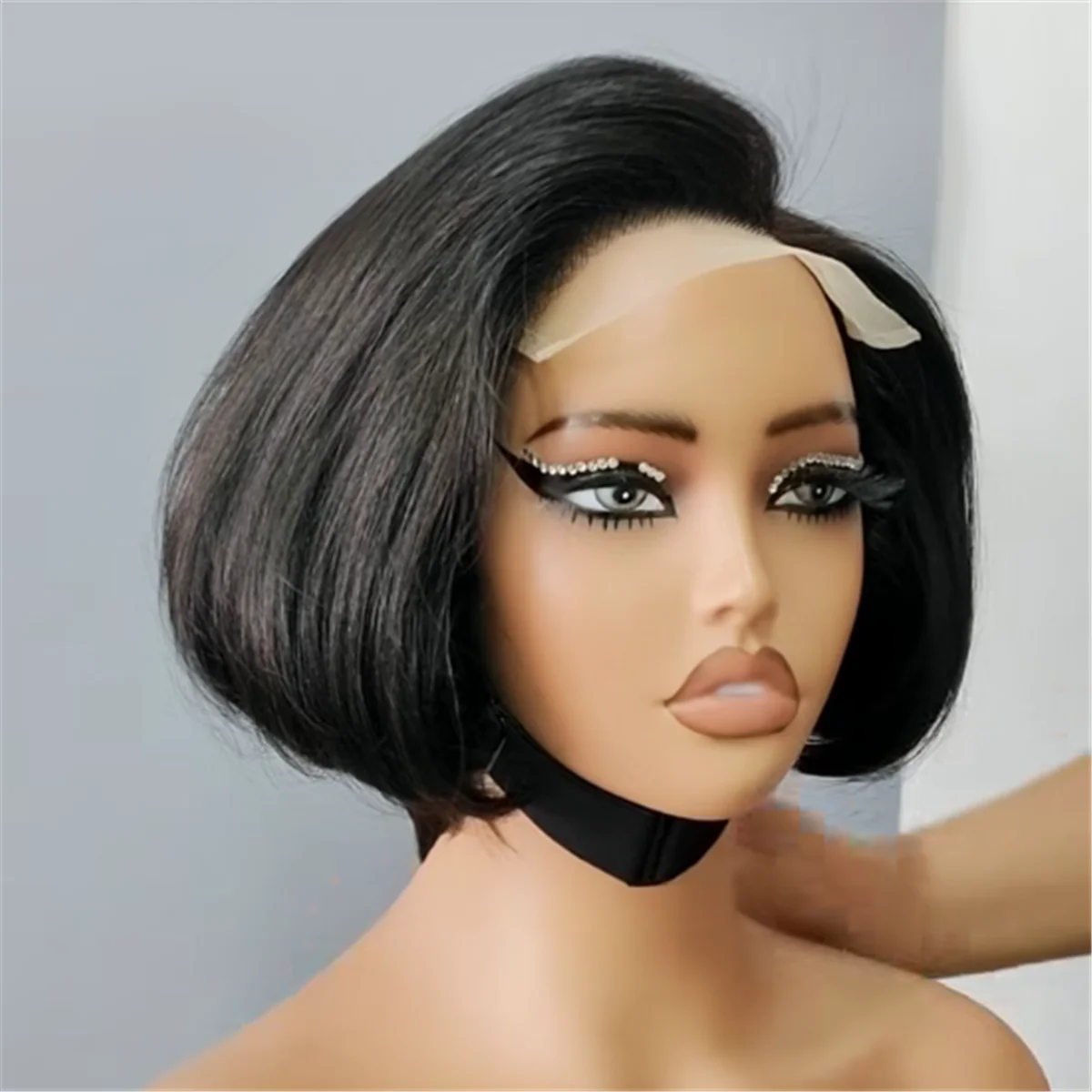 High Density 4*4 Lace Closure Human Hair Wigs Side Part Straight Lace Closure Wigs Pre Plucked HairUGo