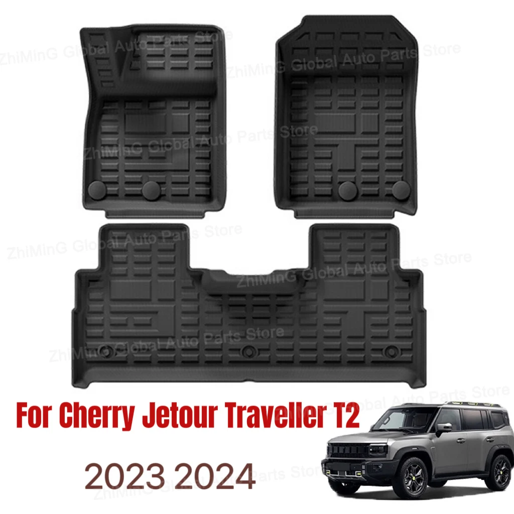 

For Foot Pad Suitable For Cherry Jetour Traveller T2 2023 2024 Jetour T2 Double Floor Mat Eco-friendly Waterproof Carpet Tail Bo