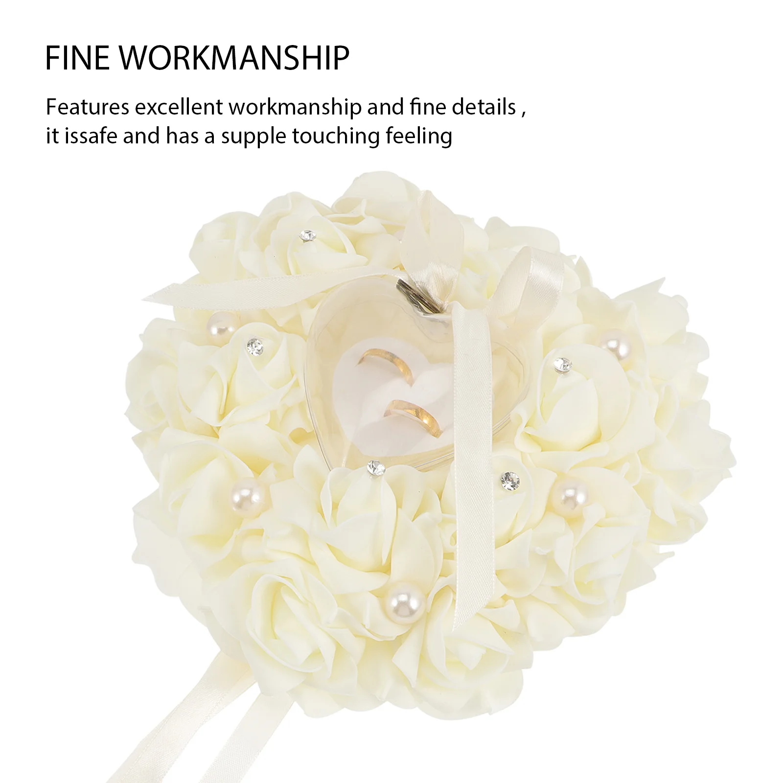 Wedding Ring Pillow Box Heart Shaped Transparent Box Exquisite Romantic Ring Holder Wedding Engagement Proposal Anniversary