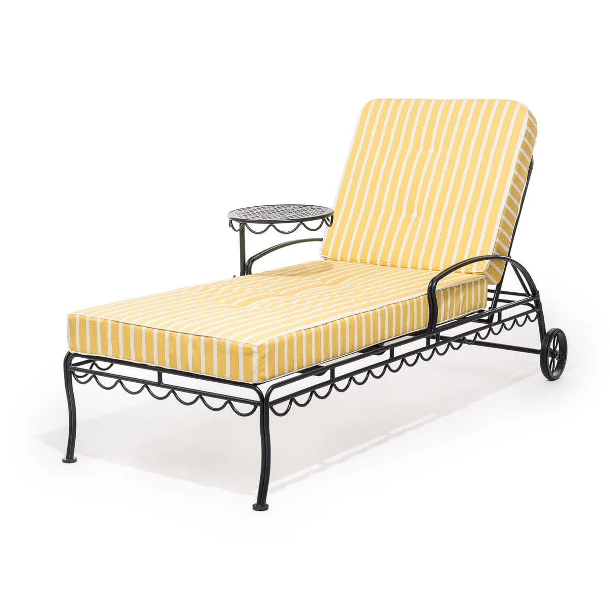 Modern Cast Aluminum Waterproof Canvas Iron Wrought Garden Terrace Pool Umbrella Side Lounge Chairs